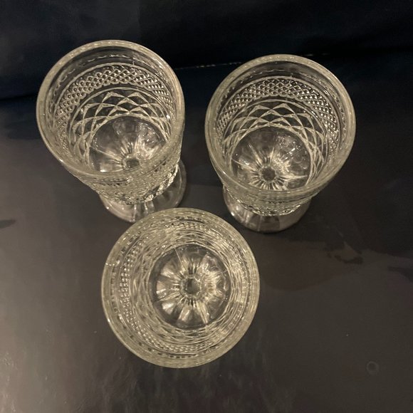 Vintage Wexford Diamond Design Goblets(3) - Picture 3 of 3